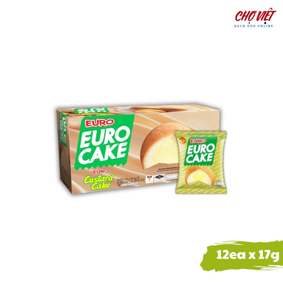 Bánh Euro Cake - Gói 12 cái x 17g Chợ Việt K01