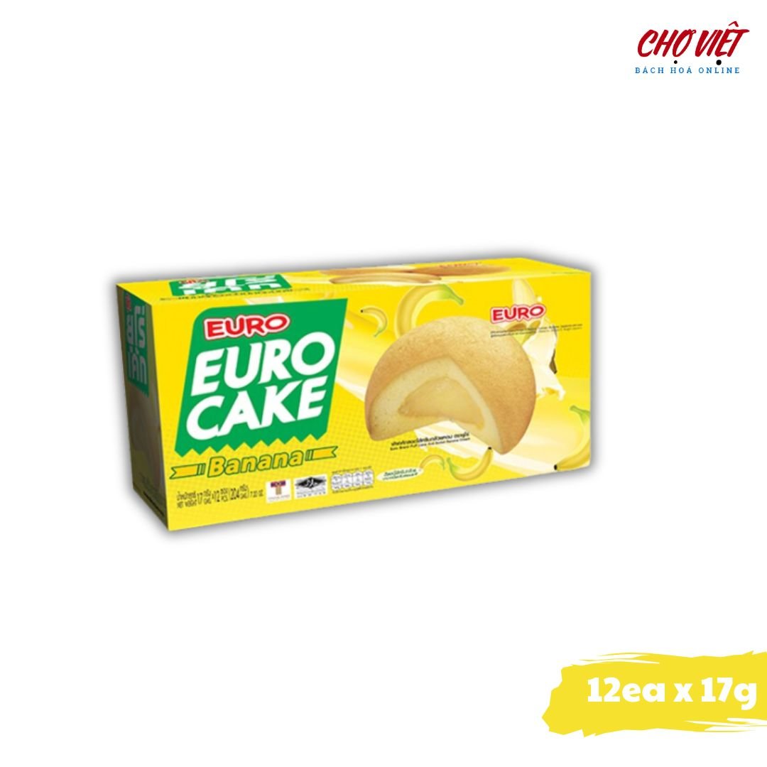 Bánh Euro Cake - Gói 12 cái x 17g Chợ Việt K01