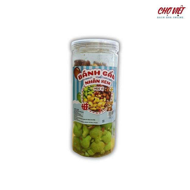 Bánh Gấu Nhân Kem Mix Vị – Hũ 350g Chợ Việt K01
