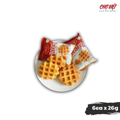 Bánh Karo Trứng Tươi Chà Bông - Hộp 6 cái (26g mỗi cái) Chợ Việt K01