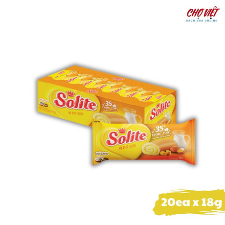 Bánh Solite - Hộp 20 Cái X 18g (Vị Dứa Sữa, Vị Bơ Sữa, Vị Dâu Sữa) Chợ Việt K01
