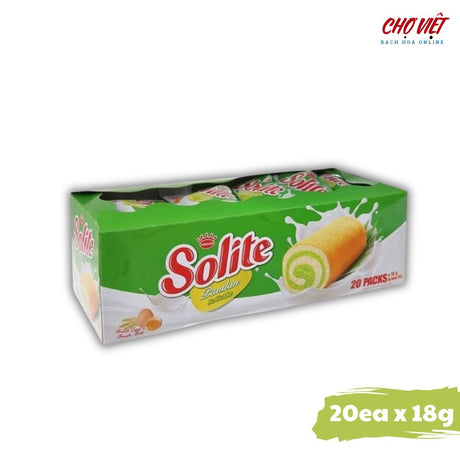 Bánh Solite - Hộp 20 Cái X 18g (Vị Dứa Sữa, Vị Bơ Sữa, Vị Dâu Sữa) Chợ Việt K01