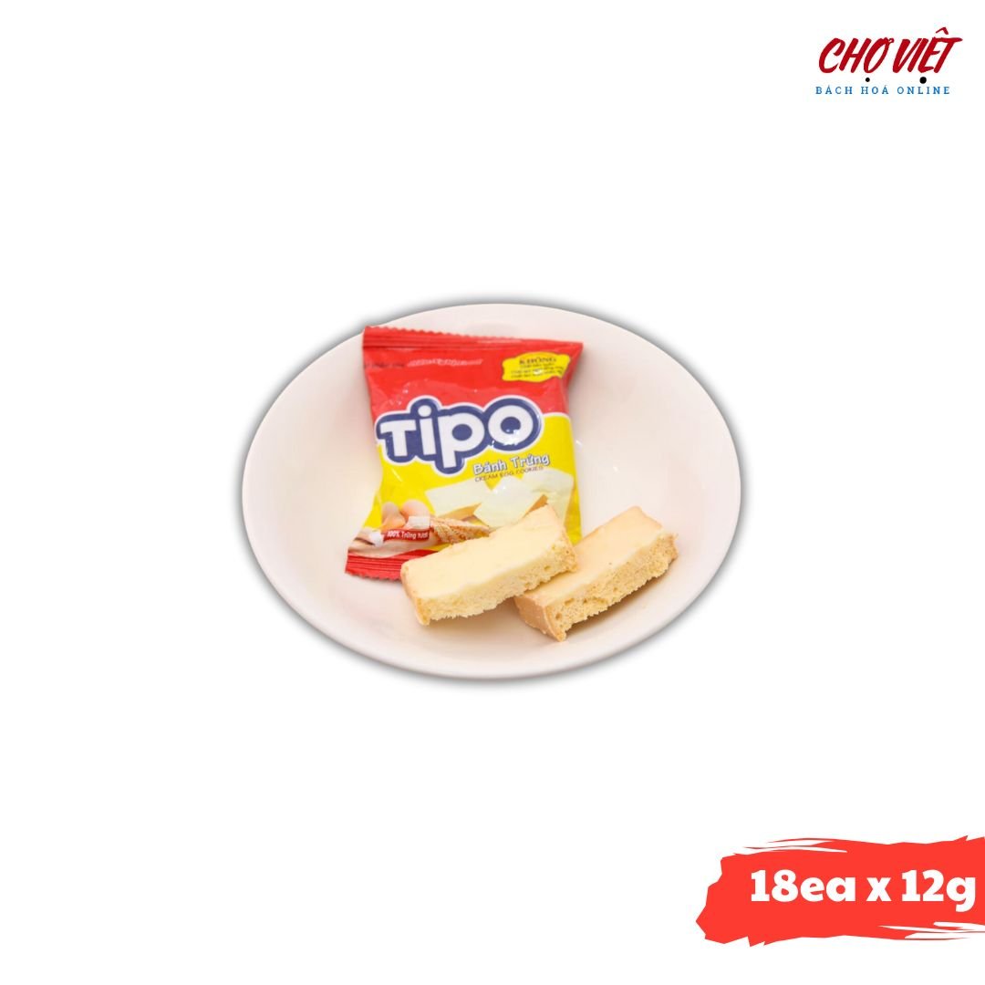 Bánh Trứng Tipo - Gói 18 cái x 12g Chợ Việt K01