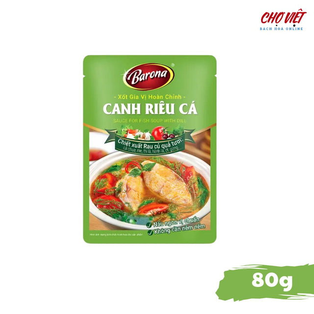 Gia Vị Canh Riêu Cá - Hương Vị Truyền Thống (80g) Mô tả sản phẩm: Chợ Việt