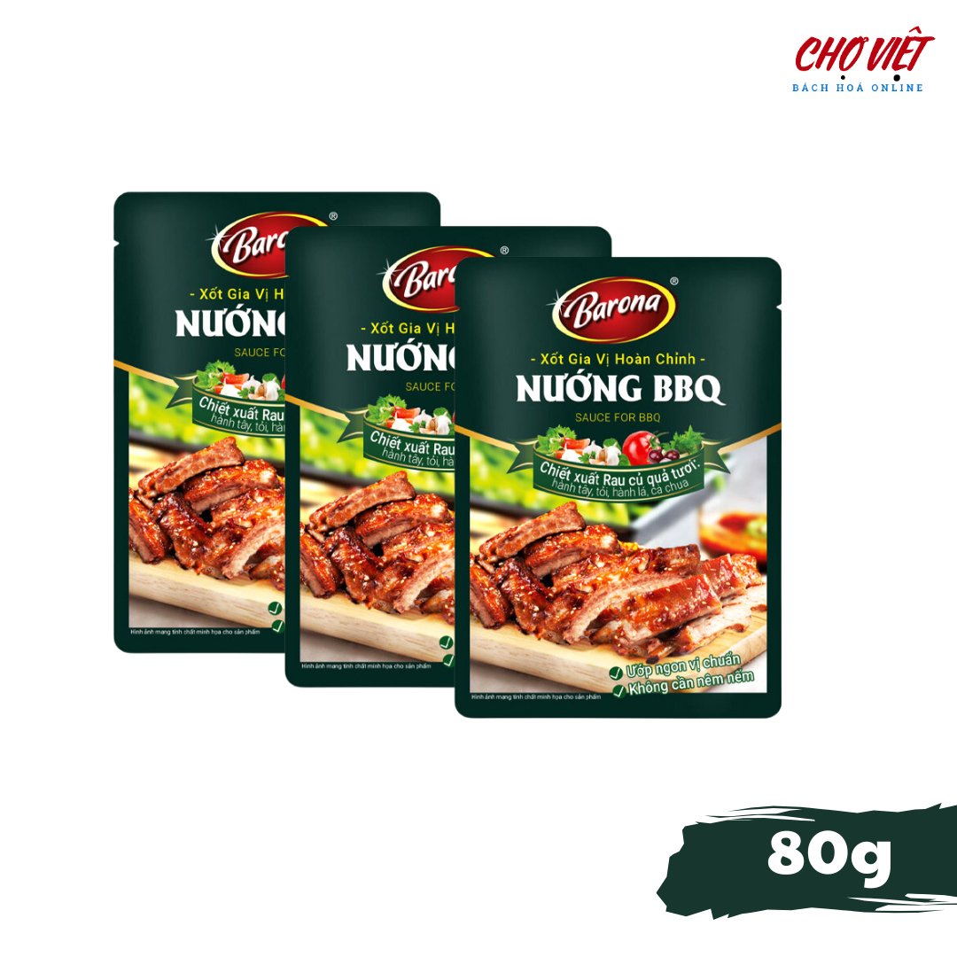 Gia Vị Nướng BBQ - Hương Vị Đậm Đà (80g) Chợ Việt