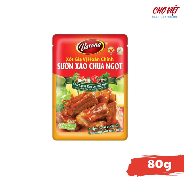 Gia Vị Sườn Xào Chua Ngọt - Đậm Đà Hương Vị Truyền Thống (80g) Chợ Việt