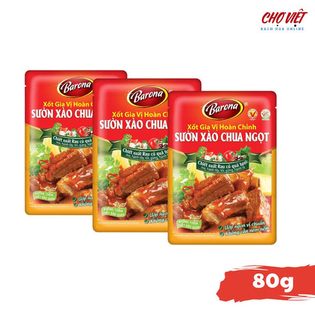 Gia Vị Sườn Xào Chua Ngọt - Đậm Đà Hương Vị Truyền Thống (80g) Chợ Việt
