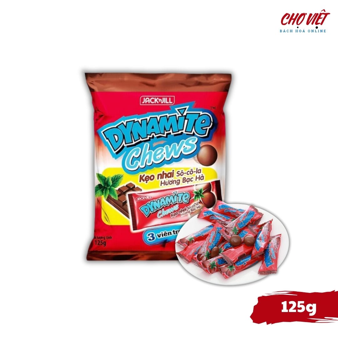 Kẹo Nhai Dynamite Socola Bạc Hà – Gói 125g Chợ Việt K01