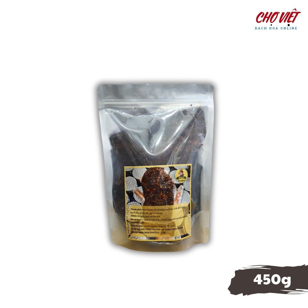 Khô Bò Thơm Ngon – Túi 450g Chợ Việt K01