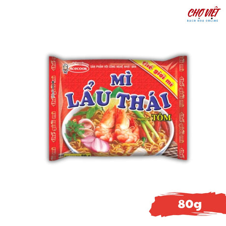 Mì Lẩu Thái Vị Tôm - 80g (Đậm Đà, Thơm Ngon) Chợ Việt
