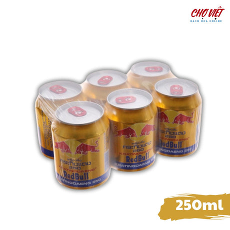 Nước Tăng Lực Red Bull Vàng (Thái) 250ml - Bò Húc Thái - Bò Húc Vàng Chợ Việt