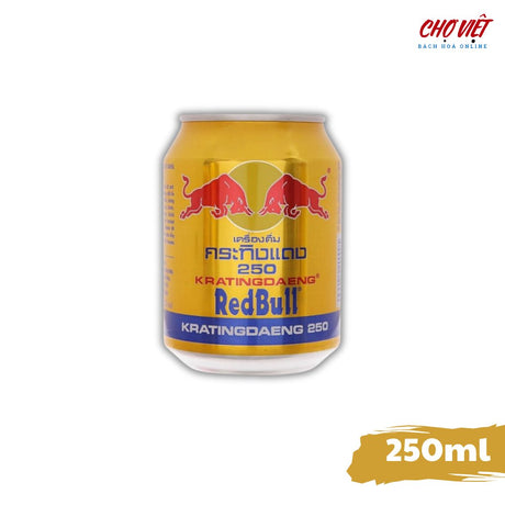 Nước Tăng Lực Red Bull Vàng (Thái) 250ml - Bò Húc Thái - Bò Húc Vàng Chợ Việt