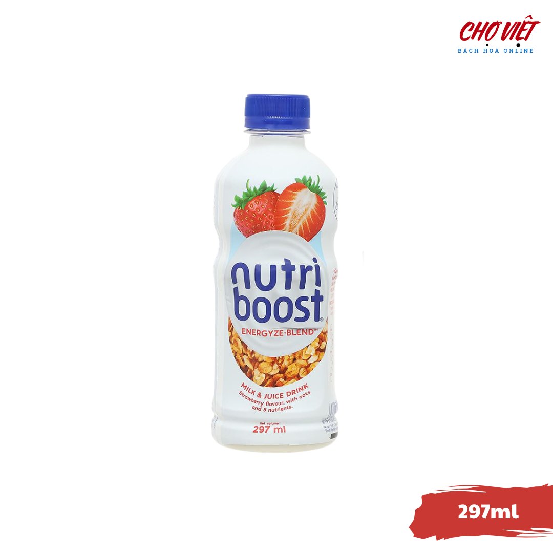 Nước Uống Sữa Trái Cây NutriBoost - Vị Cam & Vị Dâu 297ml Chợ Việt K02