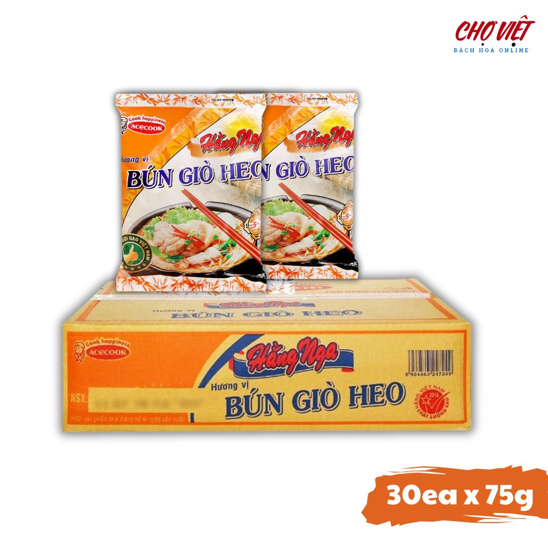Phở Hằng Nga Vị Bún Giò Heo - 75g (Đậm Đà Hương Vị) Chợ Việt