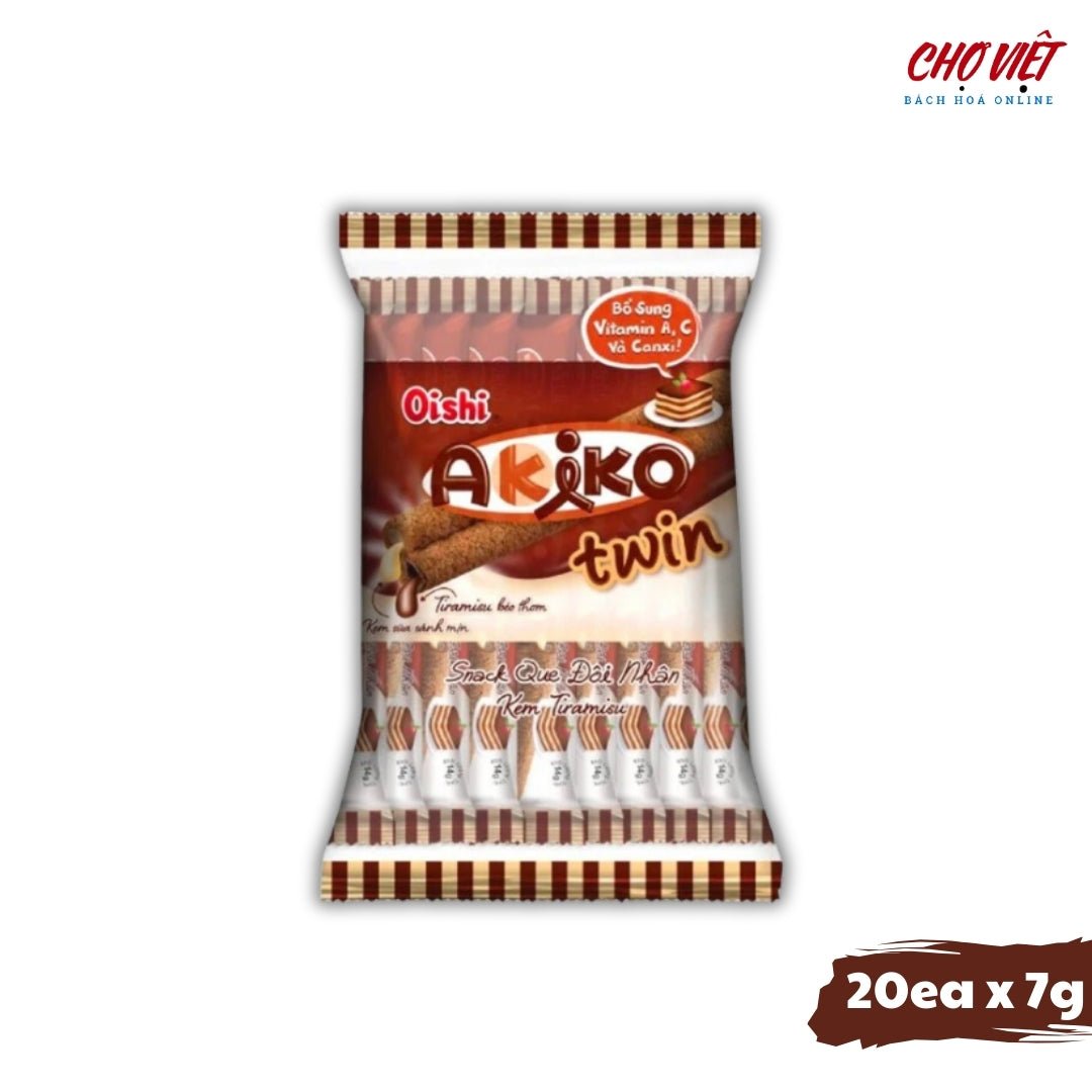 Snack Akiko Oishi Twin – Gói 20 cái x 7g Chợ Việt K01