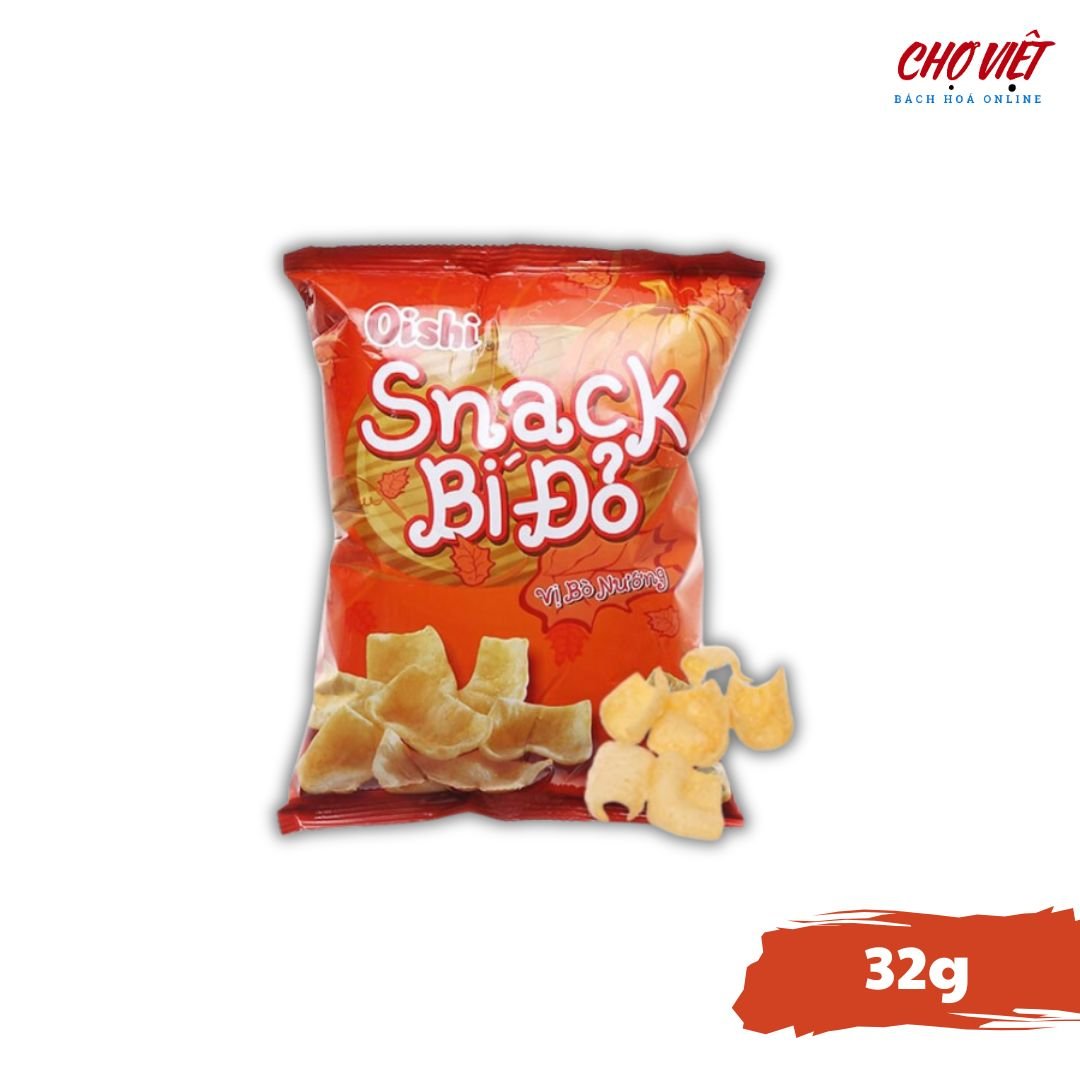 Snack Bí Đỏ Giòn Rụm - Gói 32g Chợ Việt K01