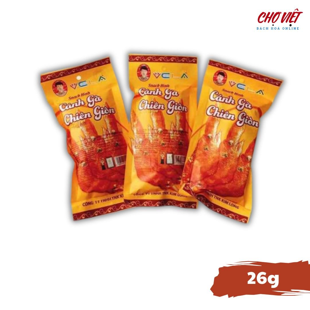 Snack Cánh Gà Chiên Giòn - Gói 26g Chợ Việt K01