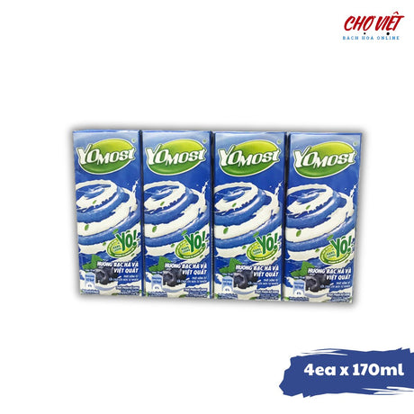 Sữa Yomost Vị Bạc Hà và Việt Quất 170ml Chợ Việt
