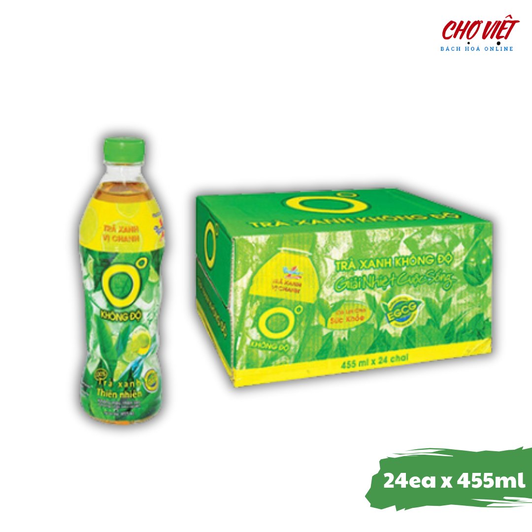 Trà Xanh Không Độ 455ml Chợ Việt